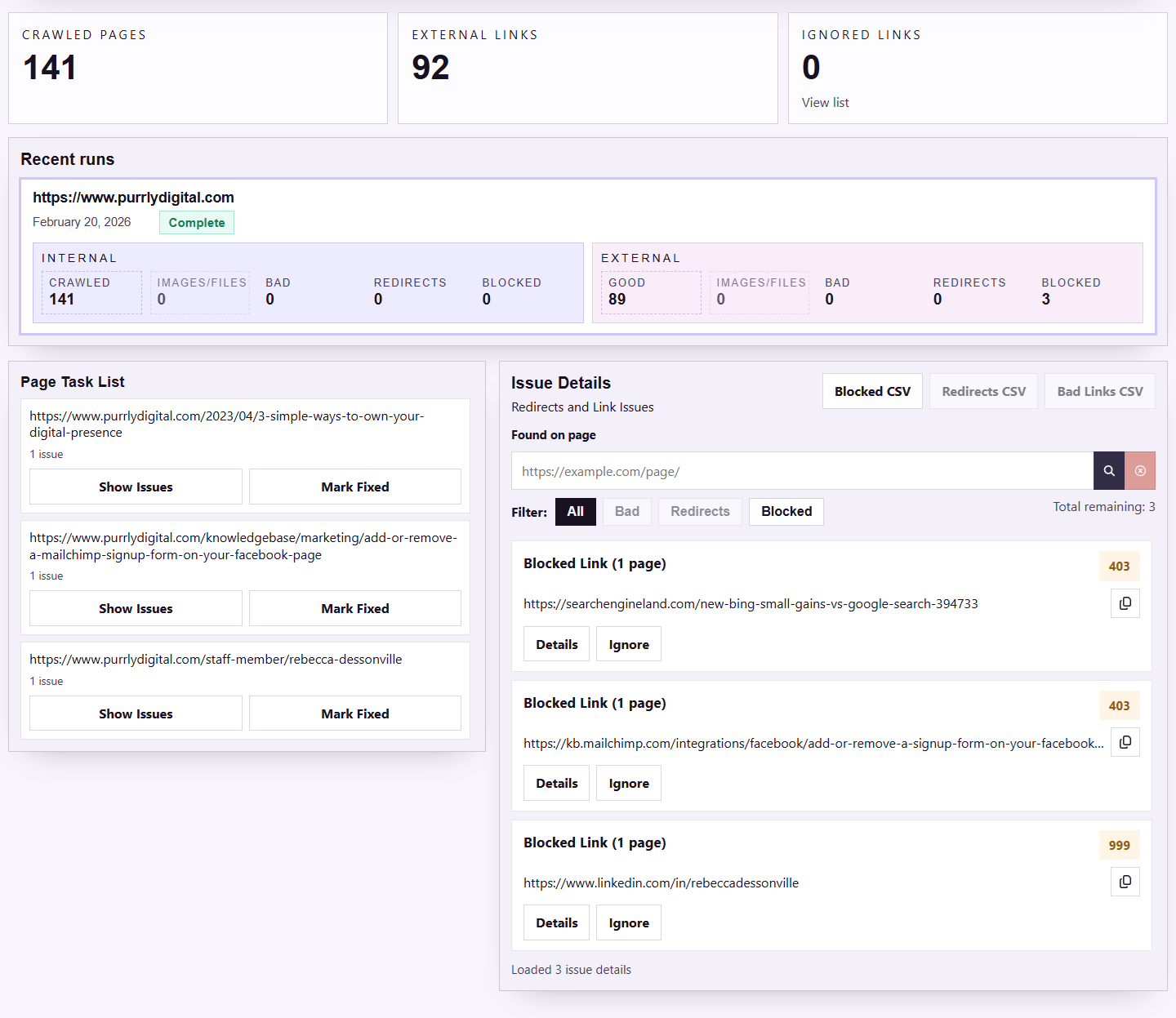 PurrView dashboard screenshot